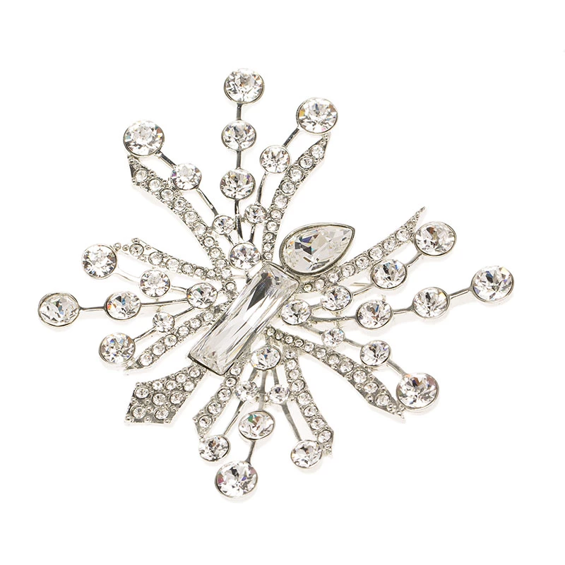 Oscar De La Renta Abstract Crystal Maxi Brooch For Women 4 Oscar De La Renta Abstract Crystal Maxi Brooch For Women - Image 2
