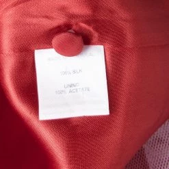 Oscar De La Renta Red Tafetta Tiered Ruffle Detail Dress 8 Yrs For Kids -Oscar de la Renta Sales Shop luxury kids oscar de la rentaslug used girls clothing p101420 006