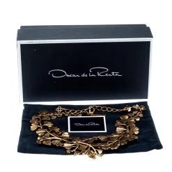 Oscar De La Renta Fern Gold Tone Collar Statement Necklace For Women -Oscar de la Renta Sales Shop luxury women oscar de la rentaslug new accessories p206251 010