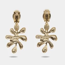 Oscar De La Renta Resin Gold Tone Earrings For Women -Oscar de la Renta Sales Shop luxury women oscar de la rentaslug new accessories p667696 003