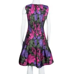 Oscar De La Renta Floral Printed Paneled Sleeveless Flared Dress S For Women -Oscar de la Renta Sales Shop luxury women oscar de la rentaslug new clothes p107688 003