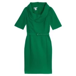Oscar de la Renta Sales Shop 15 Oscar De La Renta Tulip-neck Sheath Dress M For Women