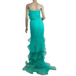 Oscar De La Renta Sweetheart Bodice Ruffled Hem Long Gown L For Women -Oscar de la Renta Sales Shop luxury women oscar de la rentaslug new clothes p21717 003