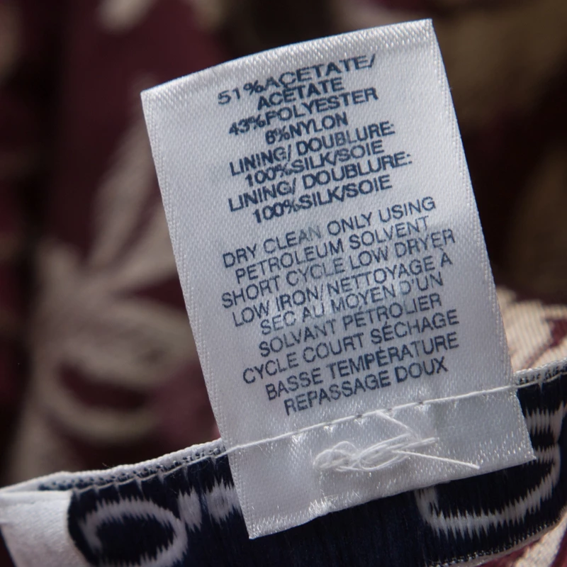 Oscar De La Renta Burgundy Floral Jacquard Skirt Suit M For Women 9 Oscar De La Renta Burgundy Floral Jacquard Skirt Suit M For Women - Image 7