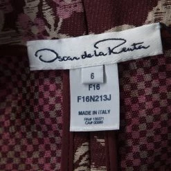 Oscar De La Renta Burgundy Floral Jacquard Skirt Suit M For Women 14 Oscar De La Renta Burgundy Floral Jacquard Skirt Suit M For Women -Oscar de la Renta Sales Shop luxury women oscar de la rentaslug new clothes p222364 003