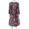 Oscar De La Renta Burgundy Floral Jacquard Skirt Suit M For Women -Oscar de la Renta Sales Shop luxury women oscar de la rentaslug new clothes p222364 007
