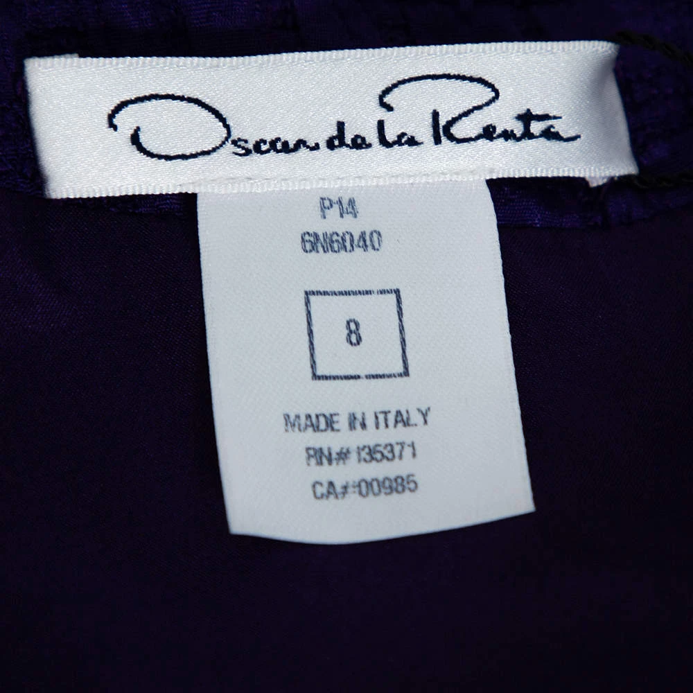 Oscar De La Renta Purple Textured Sheath Dress M For Women 7 Oscar De La Renta Purple Textured Sheath Dress M For Women - Image 5