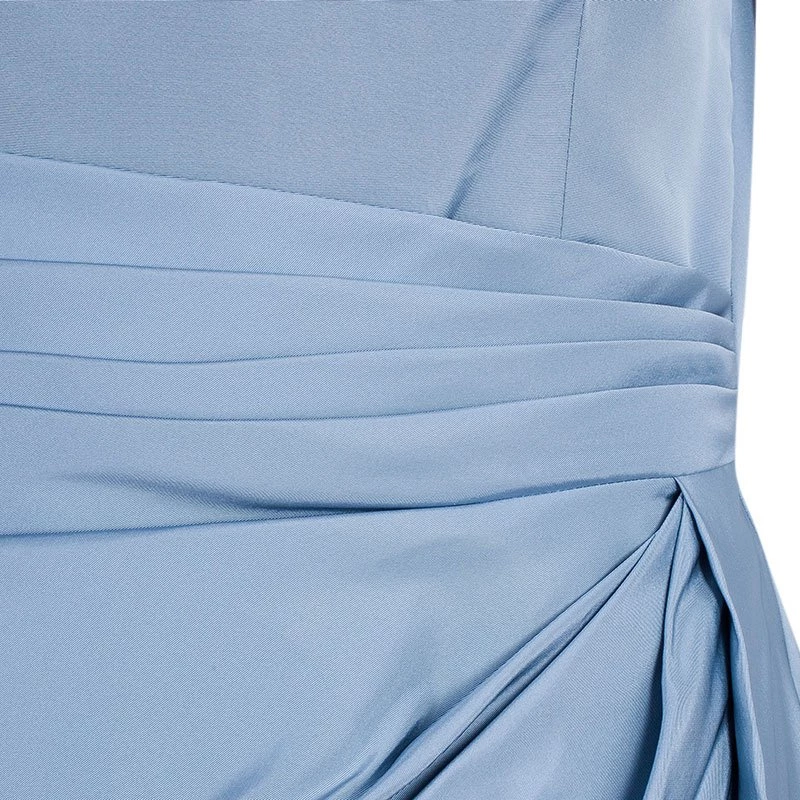 Oscar De La Renta Blue Short Sleeve Dress M For Women 8 Oscar De La Renta Blue Short Sleeve Dress M For Women - Image 6