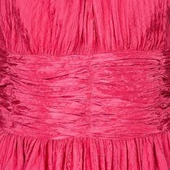 Oscar De La Renta Azalea Pink Crushed Silk Dress L For Women -Oscar de la Renta Sales Shop luxury women oscar de la rentaslug new clothes p47917 0007