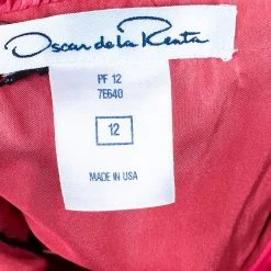 Oscar De La Renta Azalea Pink Crushed Silk Dress L For Women -Oscar de la Renta Sales Shop luxury women oscar de la rentaslug new clothes p47917 0008