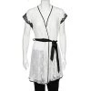 Oscar De La Renta Monochrome Lace Nightwear Wrap Dress M For Women -Oscar de la Renta Sales Shop luxury women oscar de la rentaslug new clothes p542370 003