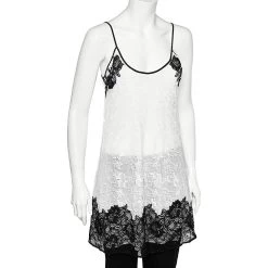 Oscar De La Renta Monochrome Lace Slip Dress M For Women -Oscar de la Renta Sales Shop luxury women oscar de la rentaslug new clothes p542373 002