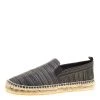 Oscar De La Renta Metallic Black Canvas Vivienne Espadrilles Size 41 For Women -Oscar de la Renta Sales Shop luxury women oscar de la rentaslug new shoes p136720 0001