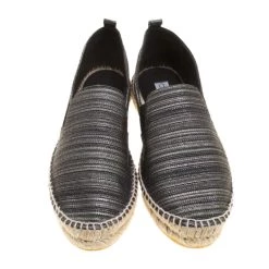Oscar De La Renta Metallic Black Canvas Vivienne Espadrilles Size 41 For Women 13 Oscar De La Renta Metallic Black Canvas Vivienne Espadrilles Size 41 For Women -Oscar de la Renta Sales Shop luxury women oscar de la rentaslug new shoes p136720 0003