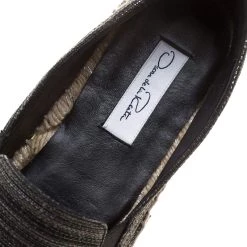 Oscar De La Renta Metallic Black Canvas Vivienne Espadrilles Size 41 For Women 17 Oscar De La Renta Metallic Black Canvas Vivienne Espadrilles Size 41 For Women -Oscar de la Renta Sales Shop luxury women oscar de la rentaslug new shoes p136720 0007