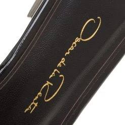 Oscar De La Renta Black Mesh Embellished Flat Slides Size 37 For Women -Oscar de la Renta Sales Shop luxury women oscar de la rentaslug new shoes p152419 0007