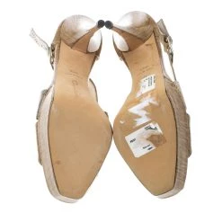 Oscar De La Renta Beige Patent Leather And Python Platform Cross Strap Sandals Size 39.5 For Women -Oscar de la Renta Sales Shop luxury women oscar de la rentaslug new shoes p156089 0006