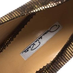 Oscar De La Renta Metallic Bronze Leather Romana Cork Wedge Peep Toe Pumps Size 40 For Women -Oscar de la Renta Sales Shop luxury women oscar de la rentaslug new shoes p186092 004