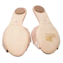 Oscar De La Renta Pink Satin Mia Crystal Embellished Flat Slides Size 38 For Women -Oscar de la Renta Sales Shop luxury women oscar de la rentaslug new shoes p207834 001
