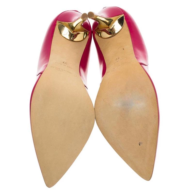 Oscar De La Renta Pink Patent Sabrina Pointed Toe Pumps Size 37 For Women 8 Oscar De La Renta Pink Patent Sabrina Pointed Toe Pumps Size 37 For Women - Image 6