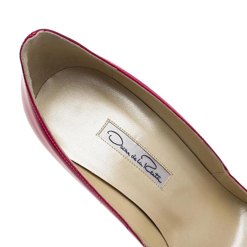 Oscar De La Renta Pink Patent Sabrina Pointed Toe Pumps Size 37 For Women 9 Oscar De La Renta Pink Patent Sabrina Pointed Toe Pumps Size 37 For Women - Image 7