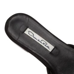 Oscar De La Renta Black Embellished Satin Calista Flat Mules Size 36.5 For Women -Oscar de la Renta Sales Shop luxury women oscar de la rentaslug new shoes p84049 007