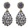 Oscar De La Renta Blue Crystal Tear Drop Clip Earrings For Women -Oscar de la Renta Sales Shop luxury women oscar de la rentaslug used accessories p102557 001