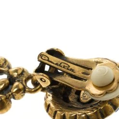 Oscar De La Renta Blue Crystal Tear Drop Clip Earrings For Women -Oscar de la Renta Sales Shop luxury women oscar de la rentaslug used accessories p102557 005