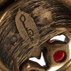 Oscar De La Renta Red Resin Flower Dome Ring Size 54.5 For Women -Oscar de la Renta Sales Shop luxury women oscar de la rentaslug used accessories p110531 006