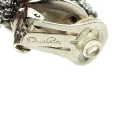 Oscar De La Renta Grey Beaded Long Tassel Clip-on Earrings For Women -Oscar de la Renta Sales Shop luxury women oscar de la rentaslug used accessories p112543 005