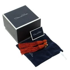 Oscar De La Renta Orange Beaded Long Tassel Clip-on Earrings For Women 13 Oscar De La Renta Orange Beaded Long Tassel Clip-on Earrings For Women -Oscar de la Renta Sales Shop luxury women oscar de la rentaslug used accessories p118485 006