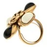 Oscar De La Renta Black And White Resin Gold Tone Ring Size 52 For Women -Oscar de la Renta Sales Shop luxury women oscar de la rentaslug used accessories p118496 0001