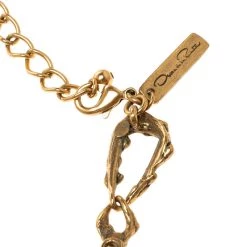 Oscar De La Renta Turquoise Resin Shell & Gold Tone Coral Two-tier Necklace For Women -Oscar de la Renta Sales Shop luxury women oscar de la rentaslug used accessories p118516 0004