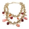Oscar De La Renta Multi Stone Faux Pearl Gold Tone Two Strand Necklace For Women -Oscar de la Renta Sales Shop luxury women oscar de la rentaslug used accessories p118537 0001
