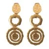 Oscar De La Renta Flat Circular Link Gold Tone Long Earrings For Women -Oscar de la Renta Sales Shop luxury women oscar de la rentaslug used accessories p118545 0001