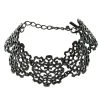 Oscar De La Renta Lace Filigree Black Coated Choker Necklace For Women -Oscar de la Renta Sales Shop luxury women oscar de la rentaslug used accessories p118582 0001