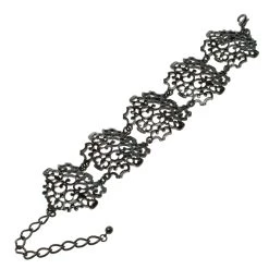 Oscar De La Renta Lace Filigree Black Coated Choker Necklace For Women -Oscar de la Renta Sales Shop luxury women oscar de la rentaslug used accessories p118582 0004