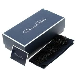 Oscar De La Renta Lace Filigree Black Coated Choker Necklace For Women -Oscar de la Renta Sales Shop luxury women oscar de la rentaslug used accessories p118582 0006