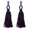 Oscar De La Renta Purple Crystal Long Tassel Clip-on Earrings For Women -Oscar de la Renta Sales Shop luxury women oscar de la rentaslug used accessories p118592 0001