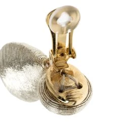 Oscar De La Renta Gold Tone Threaded Clip-on Drop Earrings For Women -Oscar de la Renta Sales Shop luxury women oscar de la rentaslug used accessories p141380 0006