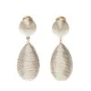 Oscar De La Renta Gold Tone Threaded Clip-on Drop Earrings For Women -Oscar de la Renta Sales Shop luxury women oscar de la rentaslug used accessories p141380 1567678029 008