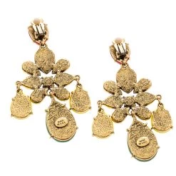 Oscar De La Renta Multicolor Resin Gold Tone Long Clip-on Earrings For Women -Oscar de la Renta Sales Shop luxury women oscar de la rentaslug used accessories p146442 0004