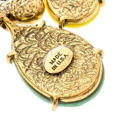 Oscar De La Renta Multicolor Resin Gold Tone Long Clip-on Earrings For Women -Oscar de la Renta Sales Shop luxury women oscar de la rentaslug used accessories p146442 0005