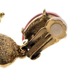 Oscar De La Renta Multicolor Resin Gold Tone Long Clip-on Earrings For Women -Oscar de la Renta Sales Shop luxury women oscar de la rentaslug used accessories p146442 0006