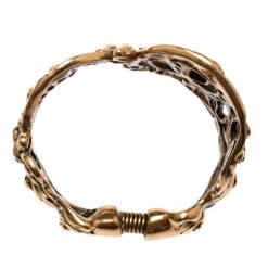 Oscar De La Renta Gold Plated Baroque Scroll Bracelet For Women -Oscar de la Renta Sales Shop luxury women oscar de la rentaslug used accessories p192724 003