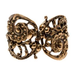 Oscar De La Renta Gold Plated Baroque Scroll Bracelet For Women