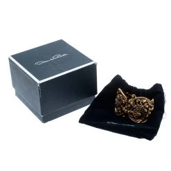 Oscar De La Renta Gold Plated Baroque Scroll Bracelet For Women -Oscar de la Renta Sales Shop luxury women oscar de la rentaslug used accessories p192724 006