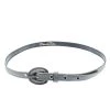 Oscar De La Renta Grey Fabric And Leather Belt One Size For Women