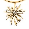 Oscar De La Renta Sunburst Faux Pearl Gold Tone Pendant Necklace For Women