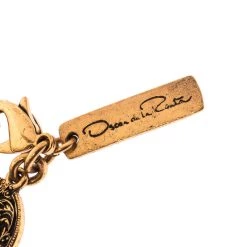 Oscar De La Renta Multi Motif Gold Tone Statement Necklace For Women -Oscar de la Renta Sales Shop luxury women oscar de la rentaslug used accessories p233450 003